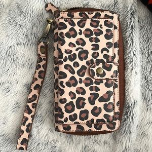 Leopard Wristlet Wallet